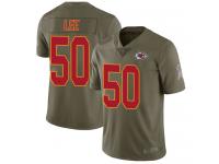 #50 Limited Darron Lee Olive Football Men's Jersey Kansas City Chiefs 2017 Salute to Service