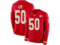 #50 Limited Darron Lee Red Football Men's Jersey Kansas City Chiefs Therma Long Sleeve