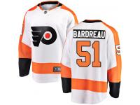 #51 Breakaway Cole Bardreau White NHL Away Men's Jersey Philadelphia Flyers