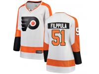 #51 Breakaway Valtteri Filppula White NHL Away Women's Jersey Philadelphia Flyers