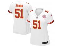 #51 Frank Zombo Kansas City Chiefs Road Jersey _ Nike Women's White NFL Game