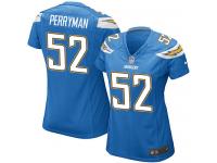 #52 Denzel Perryman San Diego Chargers Alternate Jersey _ Nike Women's Electric Blue NFL Game