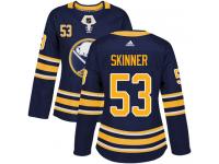 #53 Adidas Authentic Jeff Skinner Women's Navy Blue NHL Jersey - Home Buffalo Sabres