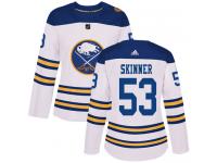 #53 Adidas Authentic Jeff Skinner Women's White NHL Jersey - Buffalo Sabres 2018 Winter Classic