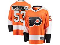 #53 Breakaway Shayne Gostisbehere Orange NHL Home Men's Jersey Philadelphia Flyers