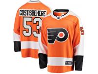 #53 Breakaway Shayne Gostisbehere Orange NHL Home Youth Jersey Philadelphia Flyers