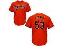 #53 Dan Straily Orange Baseball Alternate Youth Jersey Baltimore Orioles Cool Base