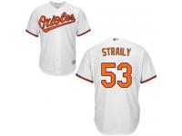 #53  Dan Straily White Baseball Home Men's Jersey Baltimore Orioles Cool Base