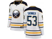 #53 Fanatics Branded Breakaway Jeff Skinner Women's White NHL Jersey - Away Buffalo Sabres