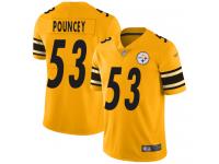 #53 Limited Maurkice Pouncey Gold Football Women's Jersey Pittsburgh Steelers Inverted Legend Vapor Rush