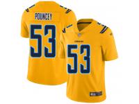 #53 Limited Mike Pouncey Gold Football Youth Jersey Los Angeles Chargers Inverted Legend