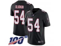 #54 Limited Foye Oluokun Black Football Alternate Men's Jersey Atlanta Falcons Vapor Untouchable 100th Season