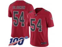 #54 Limited Foye Oluokun Red Football Men's Jersey Atlanta Falcons Rush Vapor Untouchable 100th Season