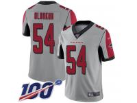 #54 Limited Foye Oluokun Silver Football Men's Jersey Atlanta Falcons Inverted Legend 100th Season