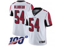 #54 Limited Foye Oluokun White Football Road Men's Jersey Atlanta Falcons Vapor Untouchable 100th Season