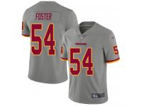 #54 Limited Mason Foster Gray Football Men's Jersey Washington Redskins Inverted Legend