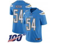 #54 Limited Melvin Ingram Electric Blue Football Alternate Youth Jersey Los Angeles Chargers Vapor Untouchable 100th Season