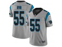 #55 Limited Bruce Irvin Silver Football Youth Jersey Carolina Panthers Inverted Legend