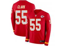 #55 Limited Frank Clark Red Football Men's Jersey Kansas City Chiefs Therma Long Sleeve