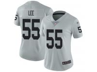 #55 Limited Marquel Lee Silver Football Women's Jersey Oakland Raiders Inverted Legend