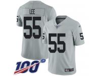 #55 Limited Marquel Lee Silver Football Youth Jersey Oakland Raiders Inverted Legend 100th Season