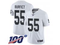 #55 Limited Vontaze Burfict White Football Road Youth Jersey Oakland Raiders Vapor Untouchable 100th Season