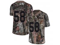 #58 Limited Thomas Davis Sr Camo Football Youth Jersey Los Angeles Chargers Rush Realtree