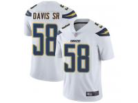 #58 Limited Thomas Davis Sr White Football Road Youth Jersey Los Angeles Chargers Vapor Untouchable