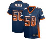 #58 Von Miller Denver Broncos Jersey _ Nike Women's Navy Blue Drift Fashion NFL Game