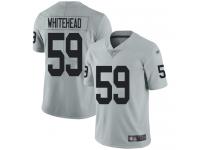 #59 Limited Tahir Whitehead Silver Football Youth Jersey Oakland Raiders Inverted Legend