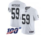 #59 Limited Tahir Whitehead White Football Road Youth Jersey Oakland Raiders Vapor Untouchable 100th Season