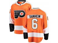 #6 Breakaway Travis Sanheim Orange NHL Home Men's Jersey Philadelphia Flyers