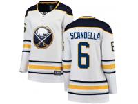 #6 Fanatics Branded Breakaway Marco Scandella Women's White NHL Jersey - Away Buffalo Sabres