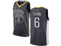 #6  Nick Young Black Basketball Youth Jersey Golden State Warriors Statement Edition 2019 Basketball Finals Bound