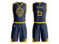 #6  Nick Young Navy Blue Basketball Men's Golden State Warriors Suit City Edition 2019 Basketball Finals Bound