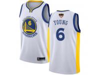 #6  Nick Young White Basketball Youth Jersey Golden State Warriors Association Edition 2019 Basketball Finals Bound