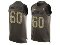 #60 Connor McGovern Green Football Men's Jersey Denver Broncos Salute to Service Tank Top