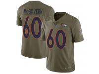 #60 Limited Connor McGovern Olive Football Men's Jersey Denver Broncos 2017 Salute to Service