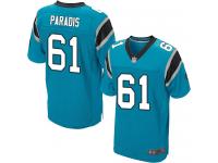 #61 Elite Matt Paradis Blue Football Alternate Men's Jersey Carolina Panthers