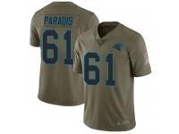 #61 Limited Matt Paradis Olive Football Youth Jersey Carolina Panthers 2017 Salute to Service