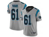 #61 Limited Matt Paradis Silver Football Men's Jersey Carolina Panthers Inverted Legend