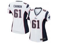 #61 Marcus Cannon New England Patriots Road Jersey _ Nike Women's White NFL Game