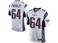 #64 Game Hjalte Froholdt White Football Road Men's Jersey New England Patriots