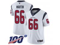 #66 Limited Nick Martin White Football Road Men's Jersey Houston Texans Vapor Untouchable 100th Season