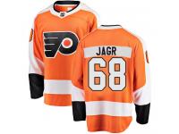 #68 Breakaway Jaromir Jagr Orange NHL Home Youth Jersey Philadelphia Flyers