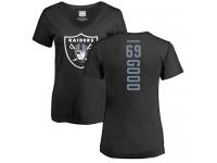 #69 Denzelle Good Black Football Backer Women's Oakland Raiders T-Shirt