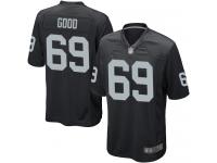 #69 Game Denzelle Good Black Football Home Men's Jersey Oakland Raiders