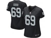 #69 Game Denzelle Good Black Football Home Women's Jersey Oakland Raiders