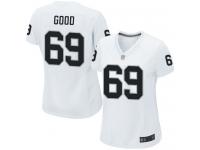 #69 Game Denzelle Good White Football Road Women's Jersey Oakland Raiders