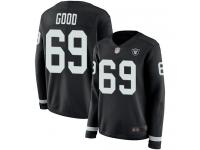 #69 Limited Denzelle Good Black Football Women's Jersey Oakland Raiders Therma Long Sleeve